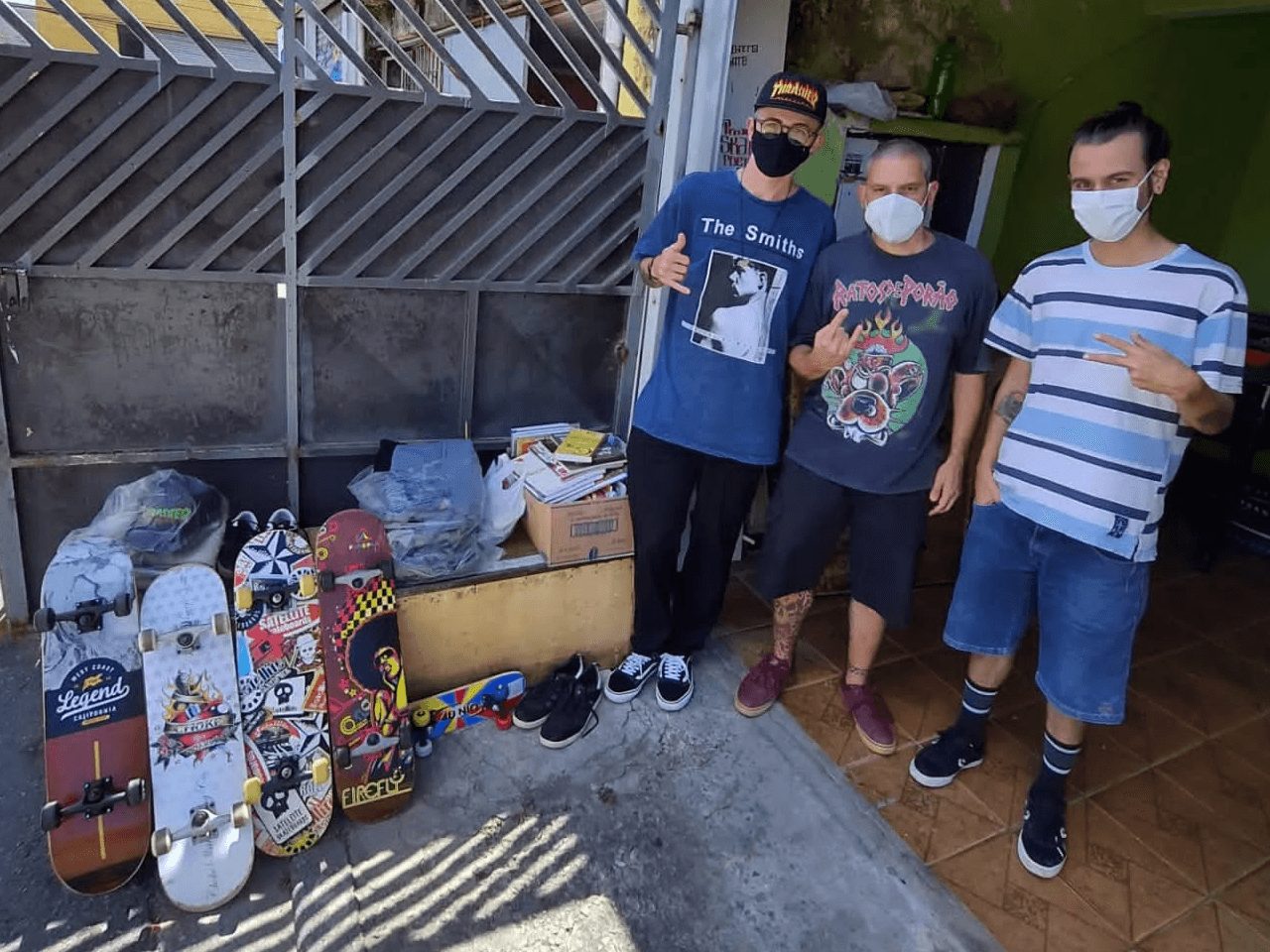 Spendenübergabe beim Projeto Skate Poético 2021
